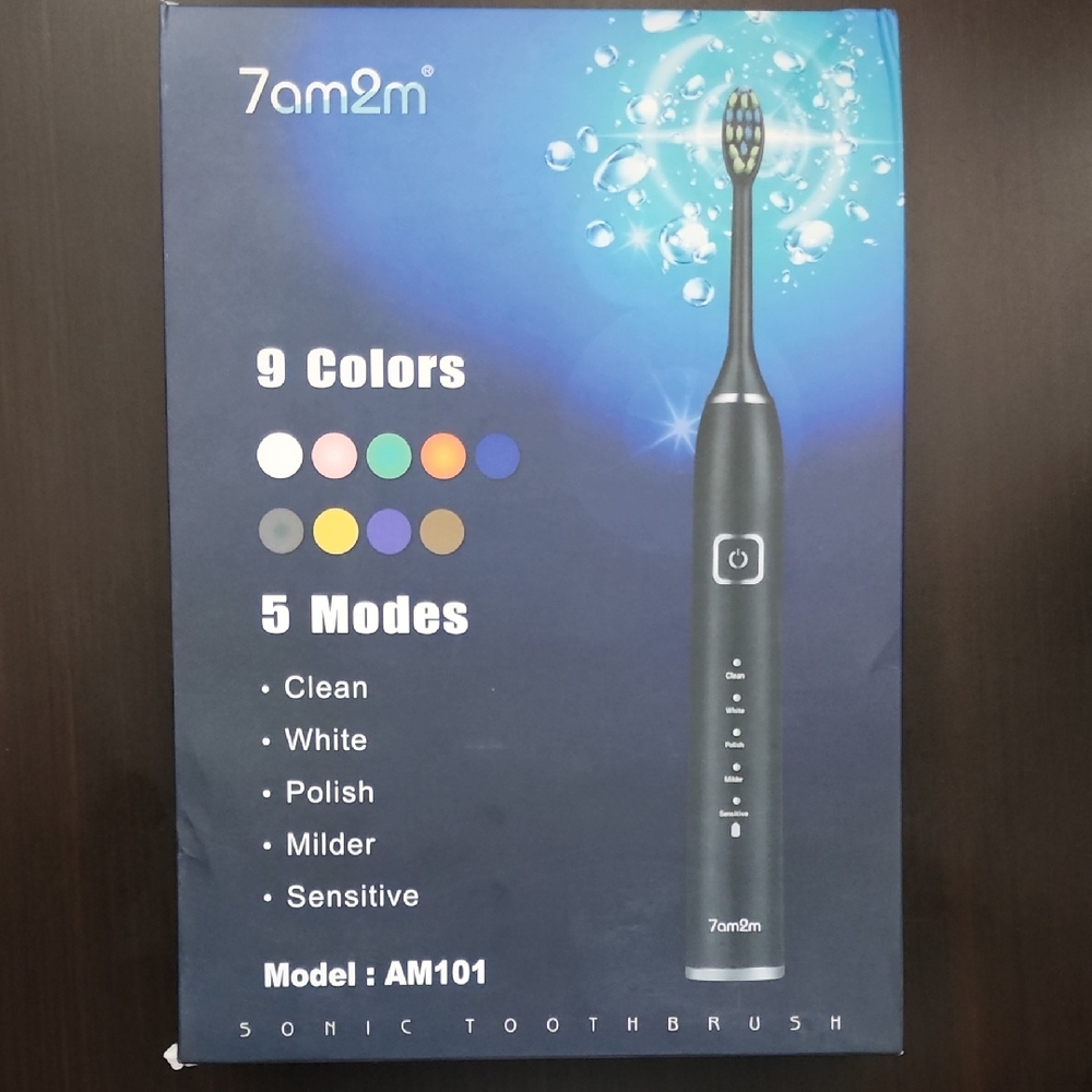 NEW! SEALED. 7am2m Sonic Electric Toothbrush - Orange